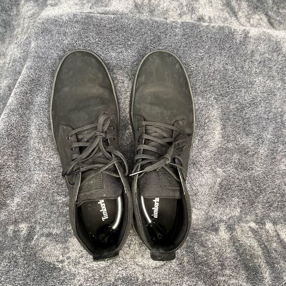 Timberland A1T16 Davis Square Nubuck Lace Up Black Chukka Boots Mens Size 13 main image 4